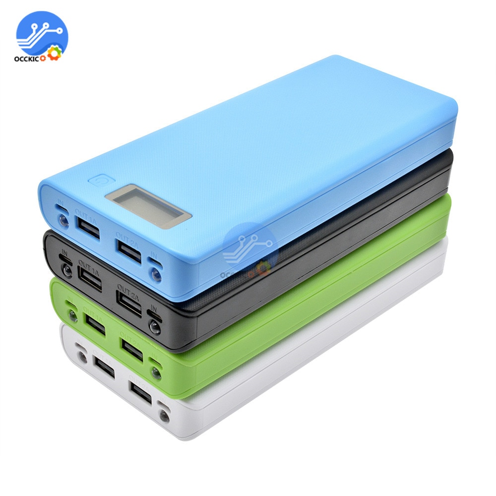 8x18650 Batterie Kasten Energie Bank Ladegerät Halfter Kunststoff Hülse fallen DIY Bausatz 18650 praktisch LCD Anzeige USB Hafen ohne Batterie