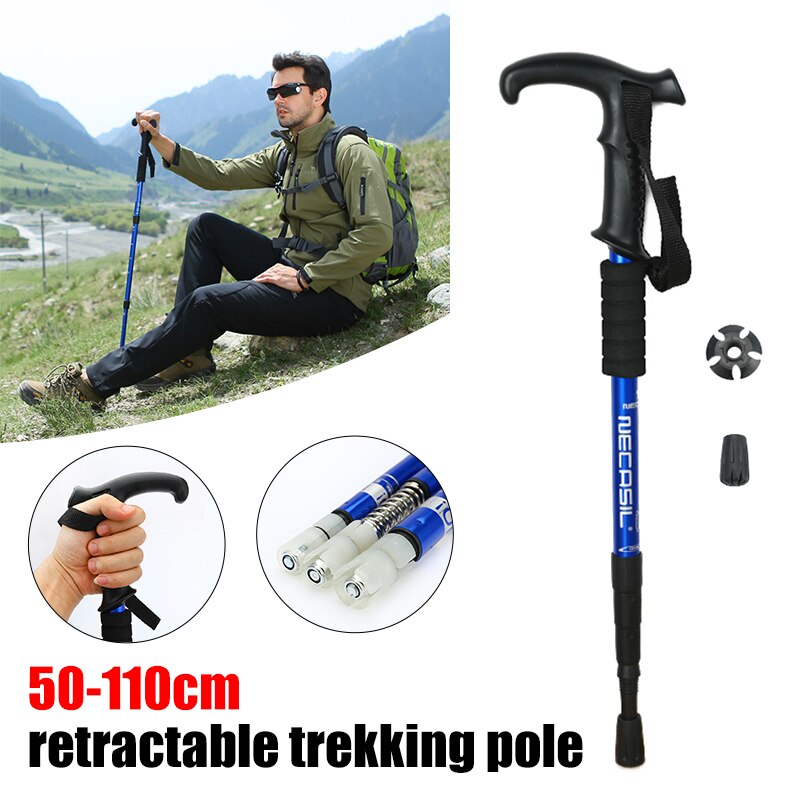 nordisch gehen Stöcke Einstellbar Wandern Pole Teleskop 50-110 cm Anti Schock Teleskop Stöcke Stock für draussen Wandern Camping