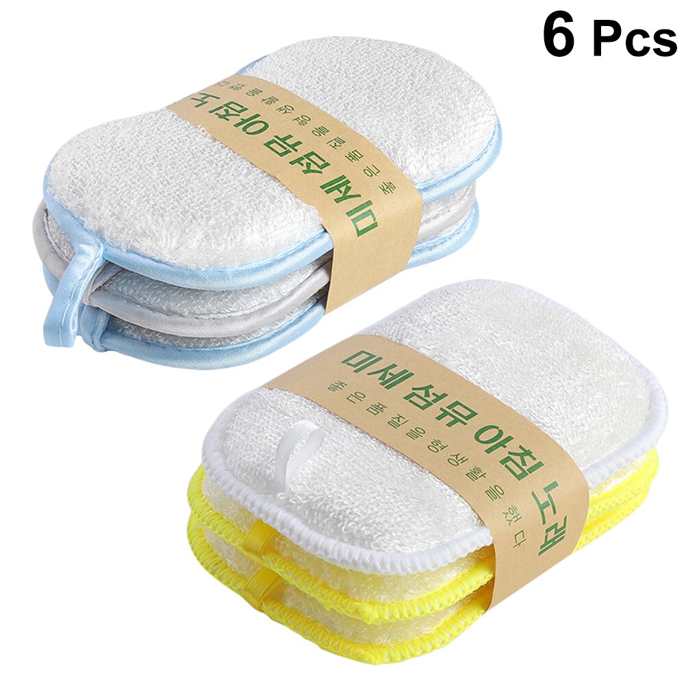 6 Stck Gericht Handtuch robust Doppel Seite Firma Küche Reinigung Pad Scheuer Pad Geschirr Schwamm für Geschirr