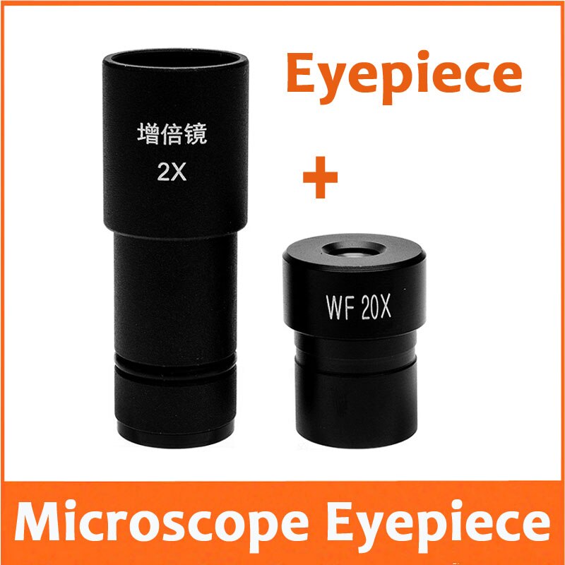 2X Barlow Bio-mikroskop Okular Adapter Objektiv WF20X 10mm Weitwinkel Optische Okular Objektiv für Biologische Mikroskop 23,2mm