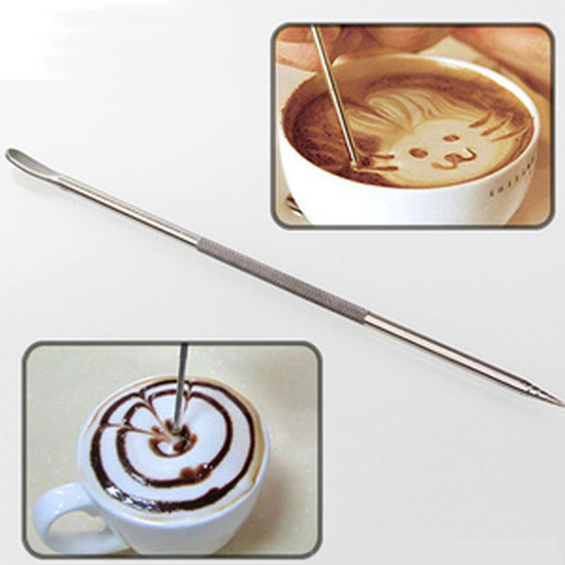 1 stücke Kaffee Kunst Nadeln Barista Cappuccino Espresso Kaffee Dekorieren Latte Kunst Stift manipulieren Nadel Phantasie Kaffee-Stock Werkzeuge