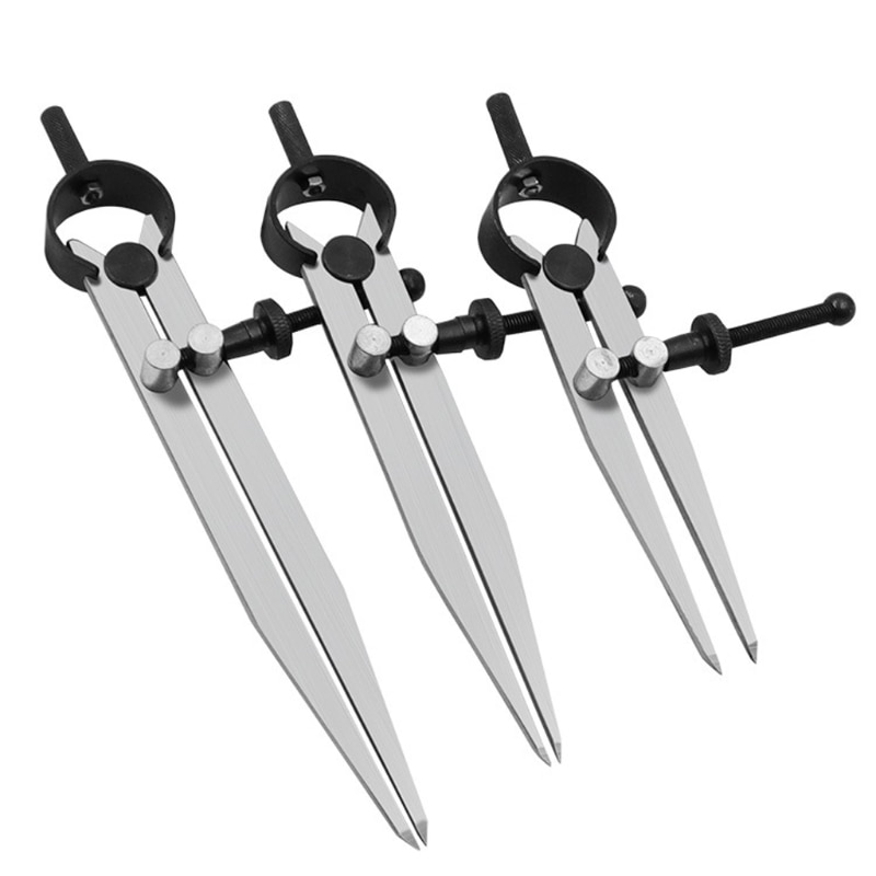 Einstellbare Leder Kompass AbschließBar Kohlenstoff Stahl Teiler FlüGel Creaser DIY Messgerät