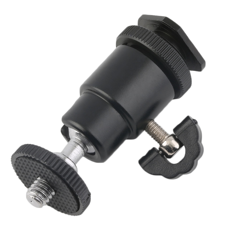 Mini Ball Kopf 1/4 Dual Muttern Adapter Mini Ball Kopf mit Schloss Stativ Halterung für Fotografie Kameras LED Licht Blitz halterung Montieren