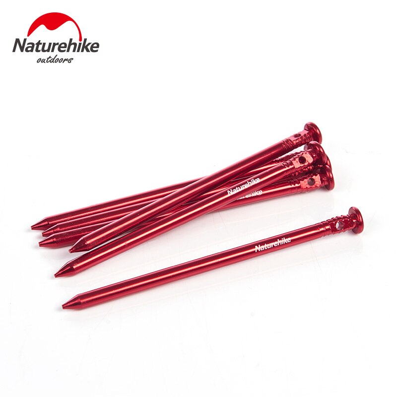 Naturehike Fabrik Zelt Heringe 6 teile/los draussen Strand Zylindrischen flache kopf 7001 Aluminium Legierung Zelt feste NäGel