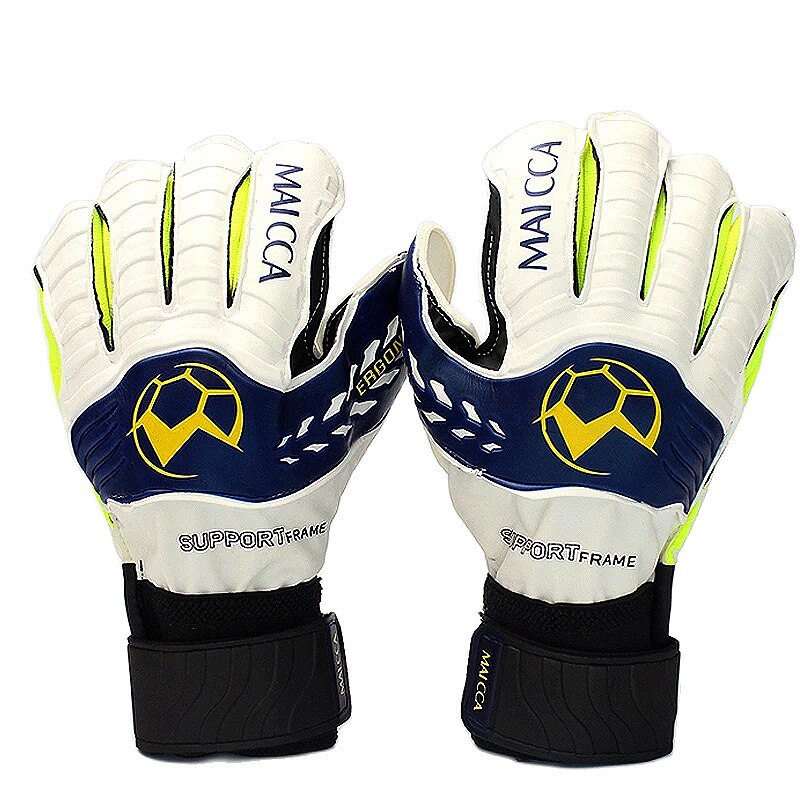 MAICCA Erwachsene FußBall Goalie Handschuhe Professionelle FußBall Torwart Handschuhe FußBall FußBall Finger Schutz FußBall Latex