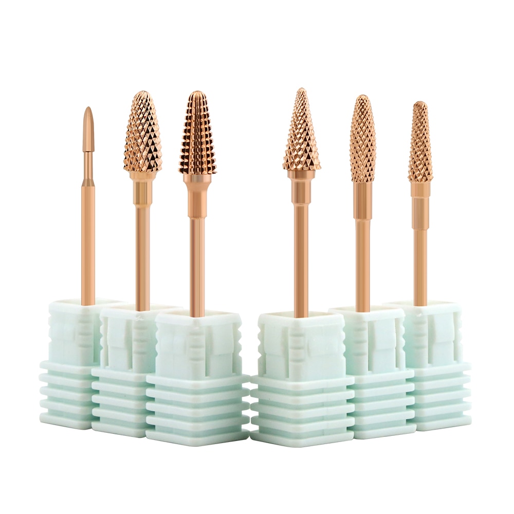 Rose Gold Hartmetall Nagel Bohrer Fräsen Cutter Für Manikübetreffend Maschine Nagel Bits für Elektrische Manikübetreffend Bohrer Fräsen Cutter Nagel