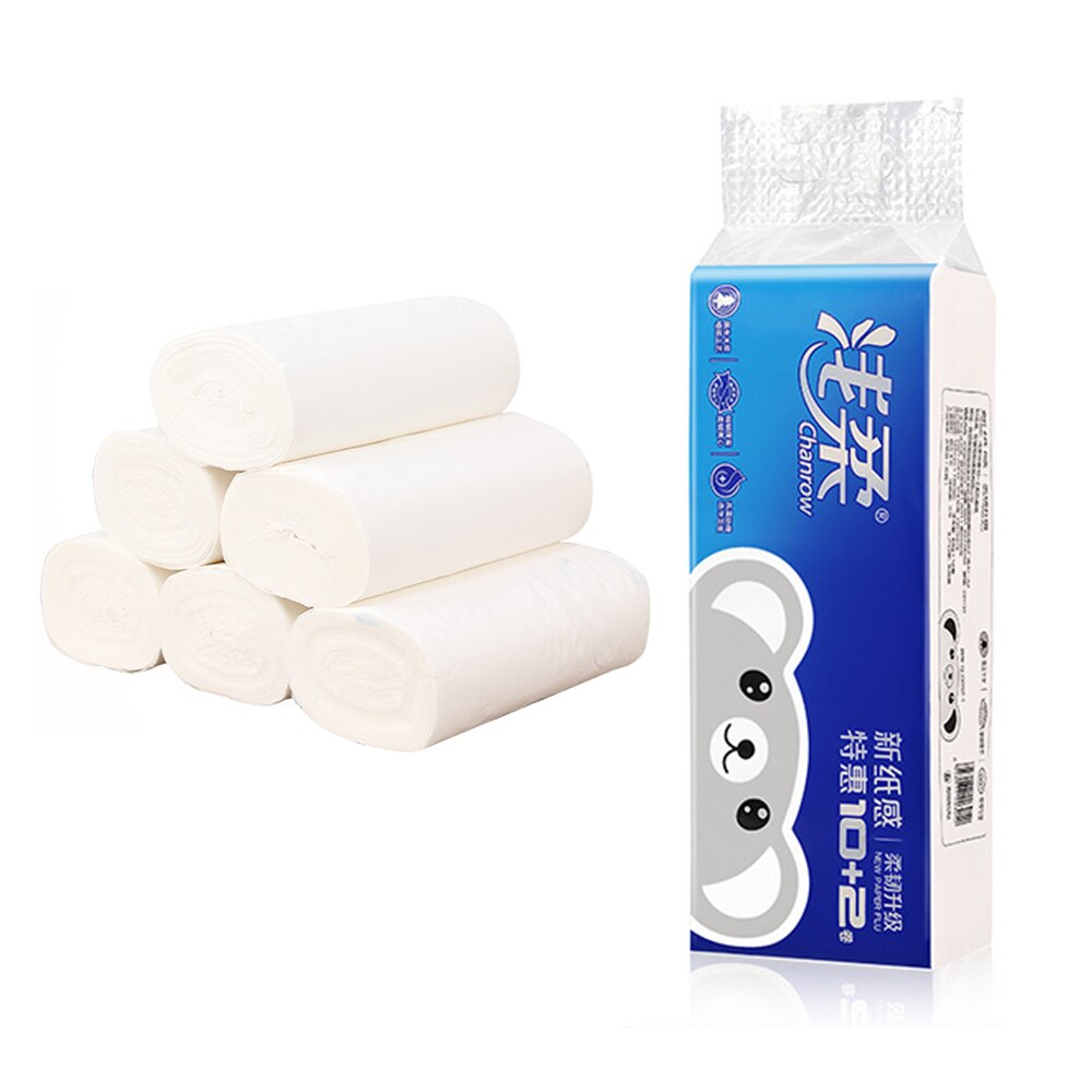 12 Rollen/viel Toilette rollen Papier 4 Schicht Heimat Bad Toilette rollen Papier primär Holz Zellstoff Toilette Papier Gewebe rollen Heimat Bad Papier