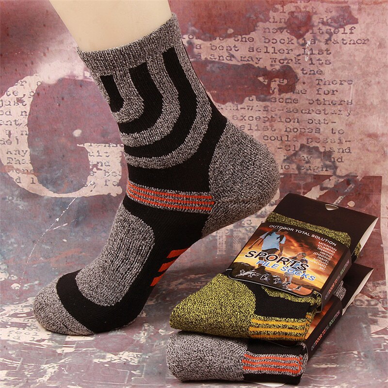Winter Männer Socken Verdicken Thermische Wolle Haufen Kaschmir Schnee Socken Klettern Wandern Sport Nahtlose Stiefel Boden Schlafen Socken Für Männer