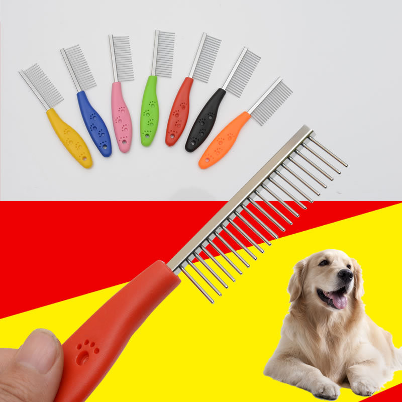 Neue Günstige Haustier Hund Haar Pinsel vergießen Salon Kamm Welpen Katze Edelstahl Stift Pinsel Flohkamm Haustier Liefert Hund Zubehör