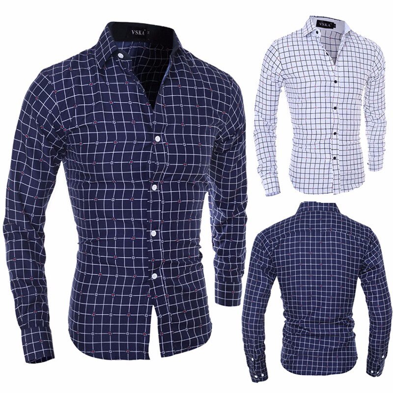 ZOGAA männer kleid Hemden langarm Clever lässig Polyester Plaid mens Hemden streetwear männer langarm-Shirt Größe S-2XL
