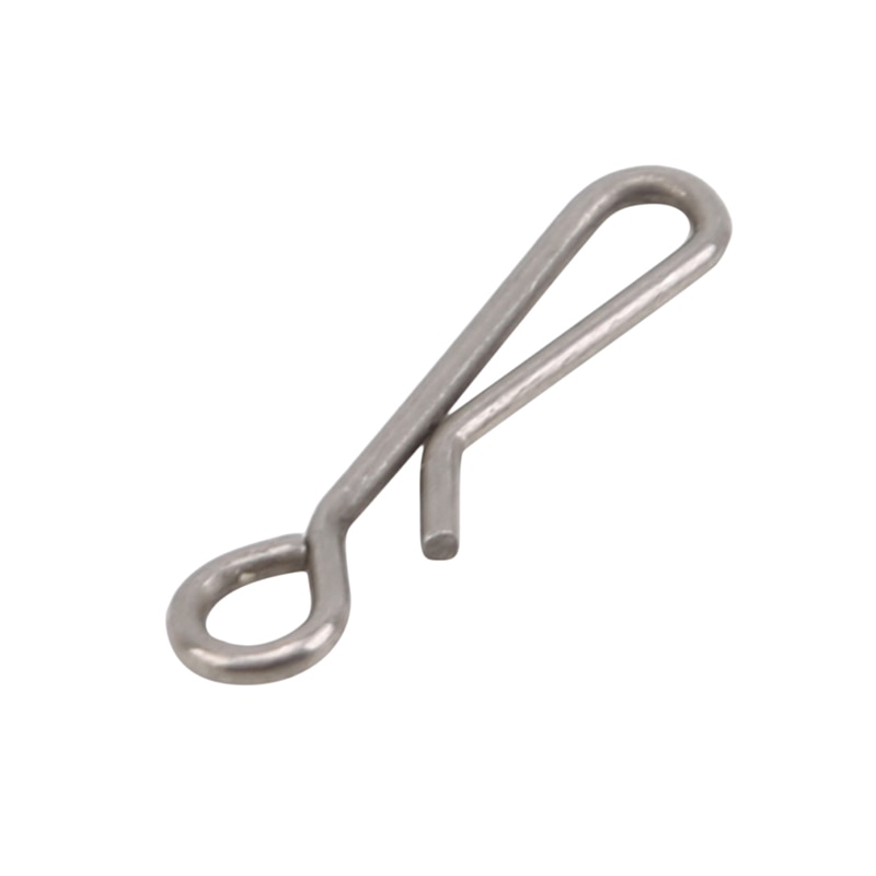 50 stücke Hängen schnappen angehen Anschluss Edelstahl Angeln Zubehör Locken Linie Haken Fisch Karpfen Werkzeug Stift Anlage Meer Feste ringe