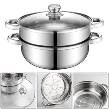 Multifunktions Suppe Dampf Topf Universal- Kochen Topf für Induktion Herde Gasherd Edelstahl Doppel Schicht Dicke Dampfer Topf