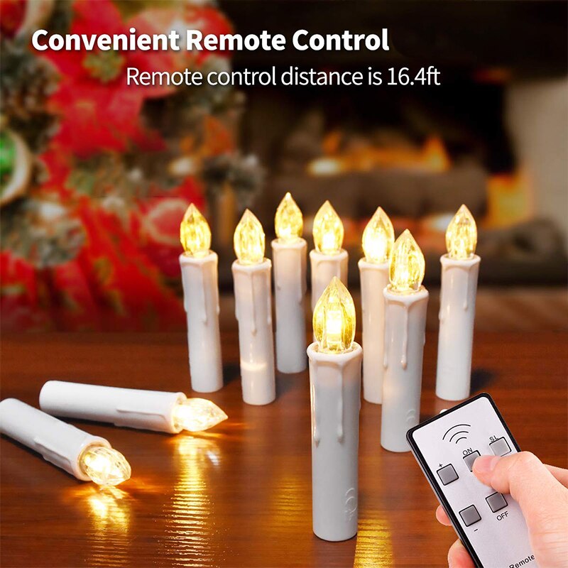 Neue Jahre LED Kerzen Flammenlose Fernbedienung Kegel Kerzen LED Tee Licht für Startseite Abendessen Party Weihnachten Baum Dekoration Lampe