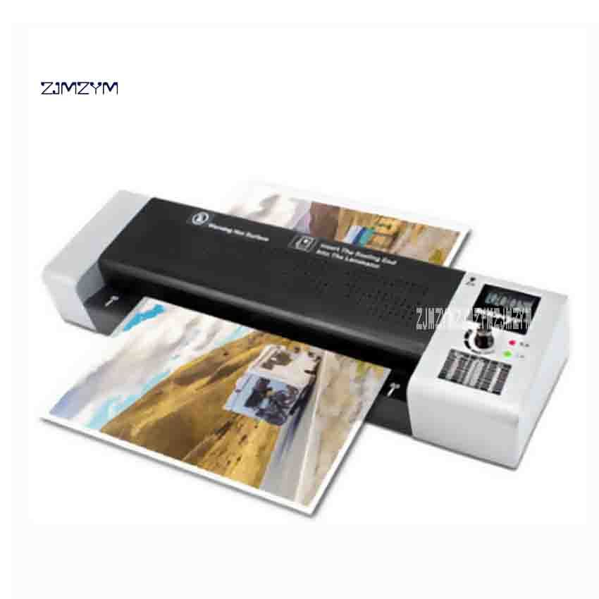 A3 Foto Heißer Und Kalt Laminieren Maschine Ihr355 Büro Haushalt Foto Metall fallen Digital Anzeige Laminator 220V 1000W 75mic-250m