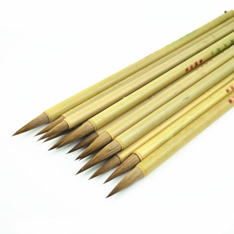 Pferd Haar Chinesische Kalligraphie Pinsel Stift Wolle Haar Regelmäßige Skript Pinsel Stift Wiesel Haar Chinesischen Aquarell Malerei Pinsel einstellen