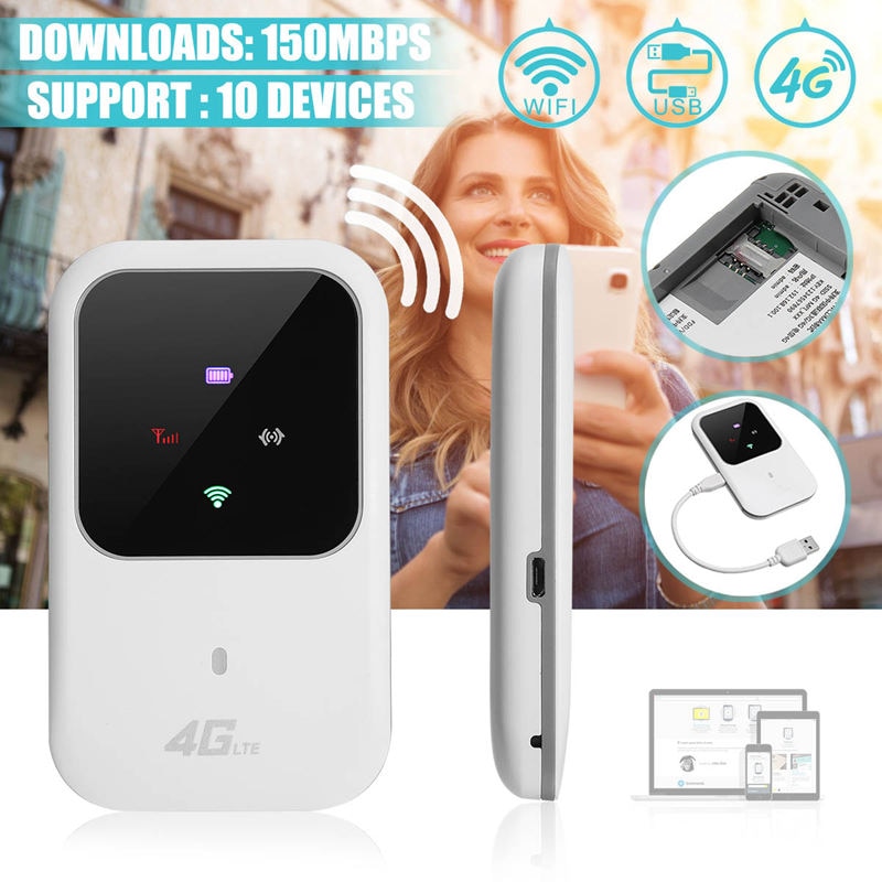 M80 Tragbare Hotspot 4G Lte kabellos Handy, Mobiltelefon Router Wifi Modem 150Mbps 2,4G Wifi Kasten Daten Terminal Kasten Wifi für Auto Haus praktisch T