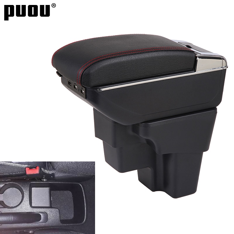 Armlehne Kasten Für KIA RIO für Europa Südamerika Drehbare Zentrale Konsole Lagerung Aschenbecher USB Ladung mit Automobi