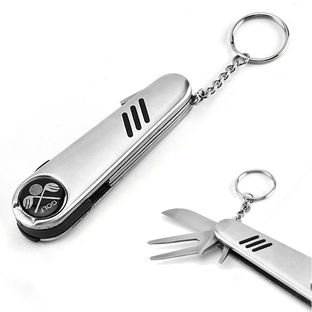 Golf Werkzeug Multi-funktion Säbel Für Golf Vereine Edelstahl Mit Messer Schlüssel für Golfspieler Divot werkzeug ballmark pinsel stift