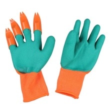 1 paar Gummi Garten Arbeits Handschuhe mit 4 ABS Kunststoff Krallen für Graben Pflanzen Garten Handschuhe Garten Werkzeuge