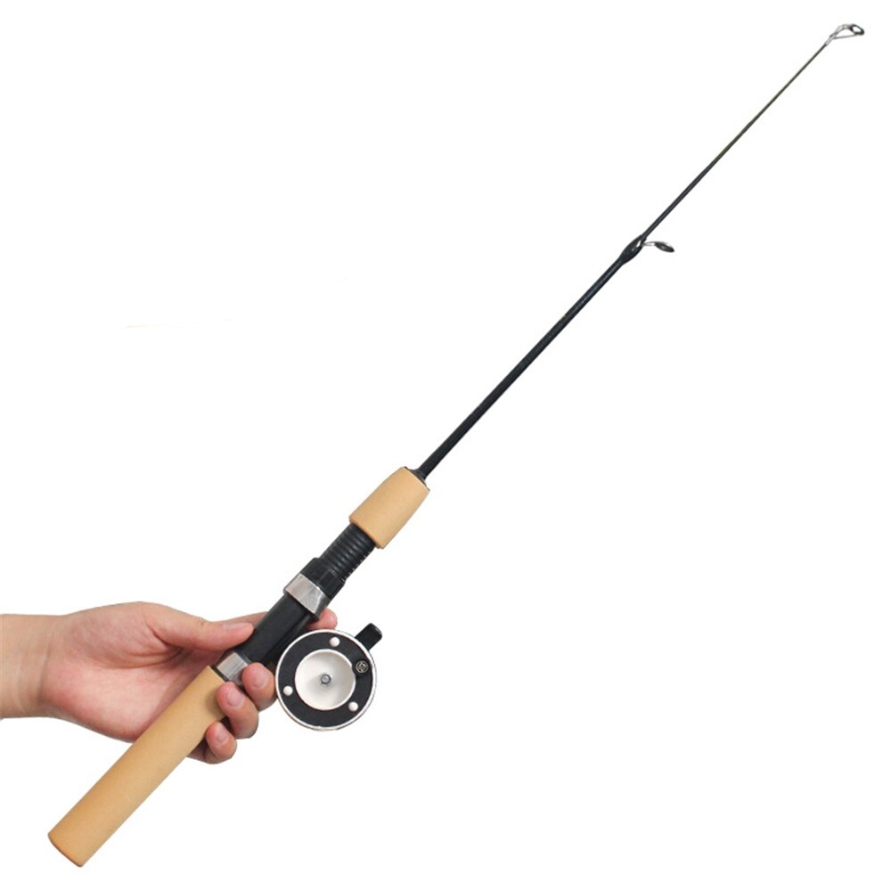 60 80 100cm Mini Teleskop Eis Angelrute Tragbare Kohlenstoff Faser Fluss Garnelen Karpfen Angelrute Winter Angelrute angehen Pesca