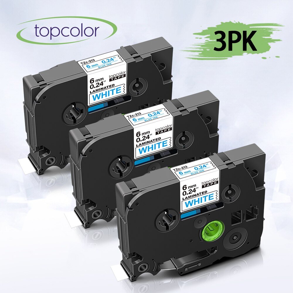 Topcolor 3PK Etikett Band tze 213 passen Bruder tze Band 6mm tze-213 tz213 Impresora Bruder P berühren H105 1090 1005 1100 Etikett Hersteller