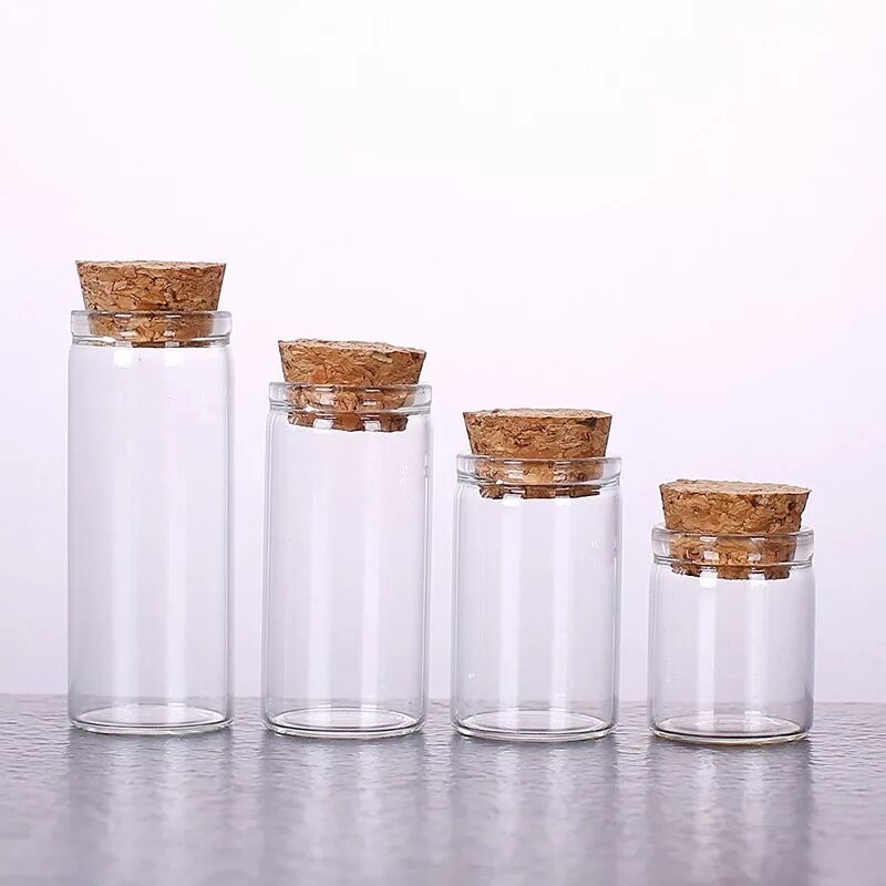 2Stck 5/8/10/12/14ml Mini Rohr Glas Flasche mit Korken Leere Gläser fläschchen für Tee Safran Süße Lebensmittel Flaschen Hochzeit Gläser