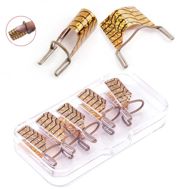 Neue 5 stücke wiederverwendbar Nagel Pflege Profi Formen UV Gel Polnischen Nagel Erweiterung Leitfaden Werkzeug Acryl Französisch Tipps Finger Rest farbe Zufällig