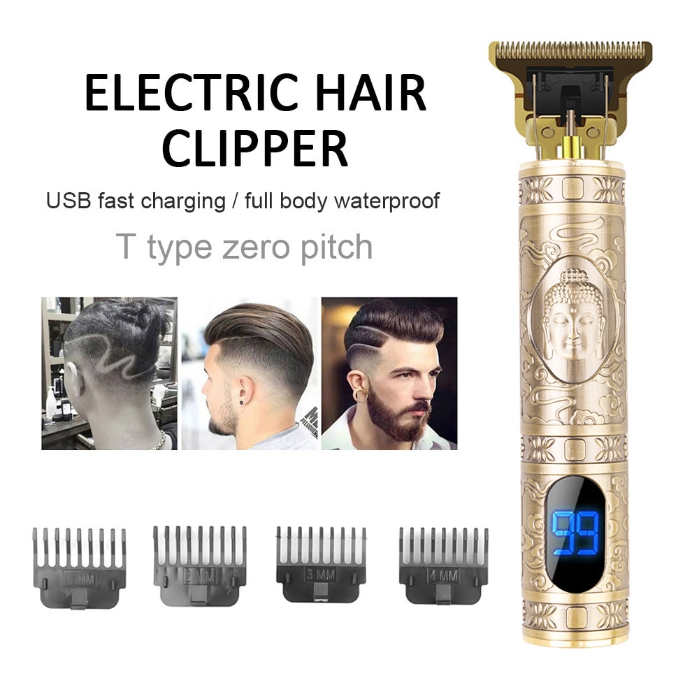 Elektrische Haar Trimmer USB Aufladbare T9 Glatze Haar Haarschneidemaschine kabellos Rasierer für Männer Barbier Haar Schneiden Maschine
