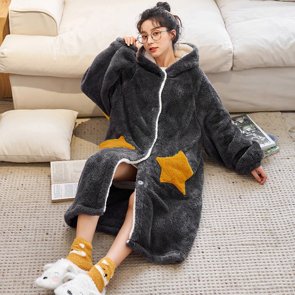 Frauen Übergroßen Hoodie Decke Mit Ärmeln Sweatshirt Plüsch Morgenmantel Frauen Hoodies Decke