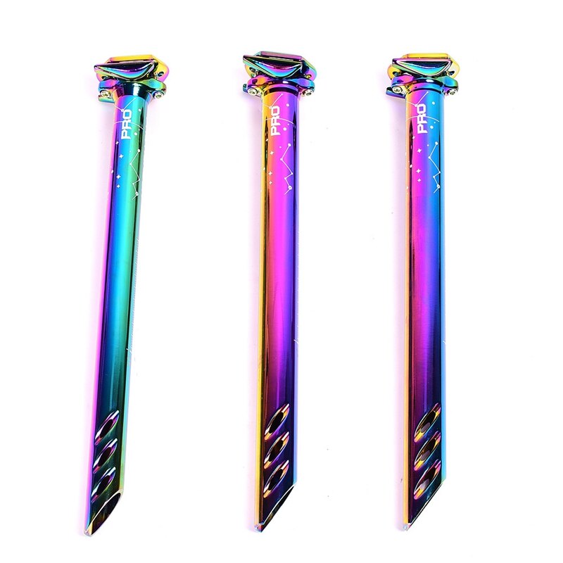 CNC Fahrrad Sattelstütze Bunte Fahrrad Sitz Post Regenbogen Sitz Rohr für MTB Rennrad