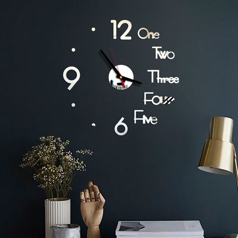 DIY Mauer Uhr Uhr 3D Spiegel Oberfläche Aufkleber Heimat Sekretariat Dekor Uhr Zimmer Quarz Nadel Heimat Dekoration Klok
