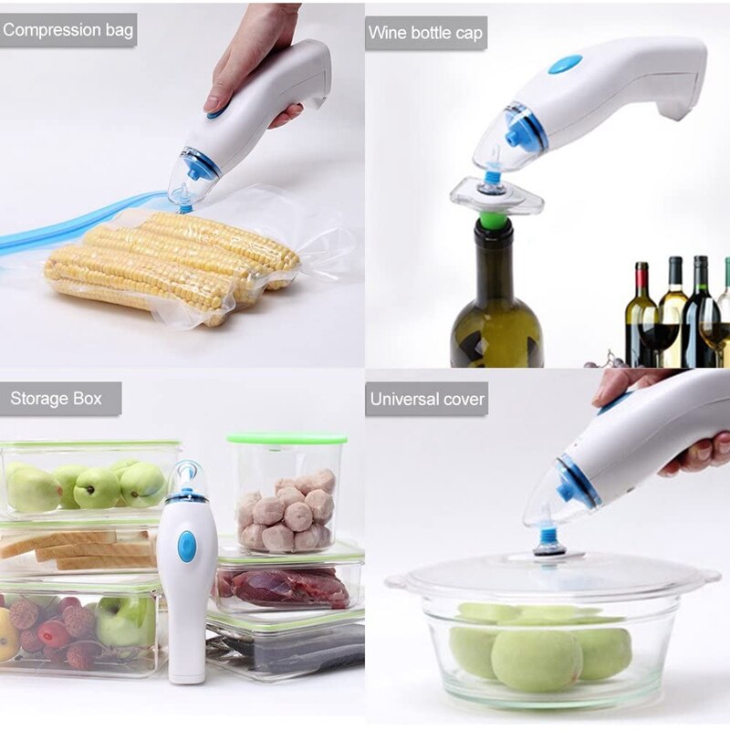 Tragbare Drahtlose Handheld Vakuum Versiegelung für Lebensmittel Schoner Lagerung Lebensmittel Erhaltung Küche Hausfrau EU stecker