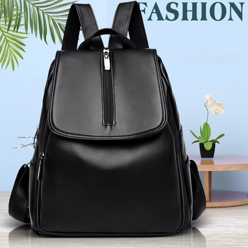 PU Leder Frauen Rucksack lässig Schule Rucksack für Frauen Große Kapazität Rucksack Rucksack Daypack Mochila