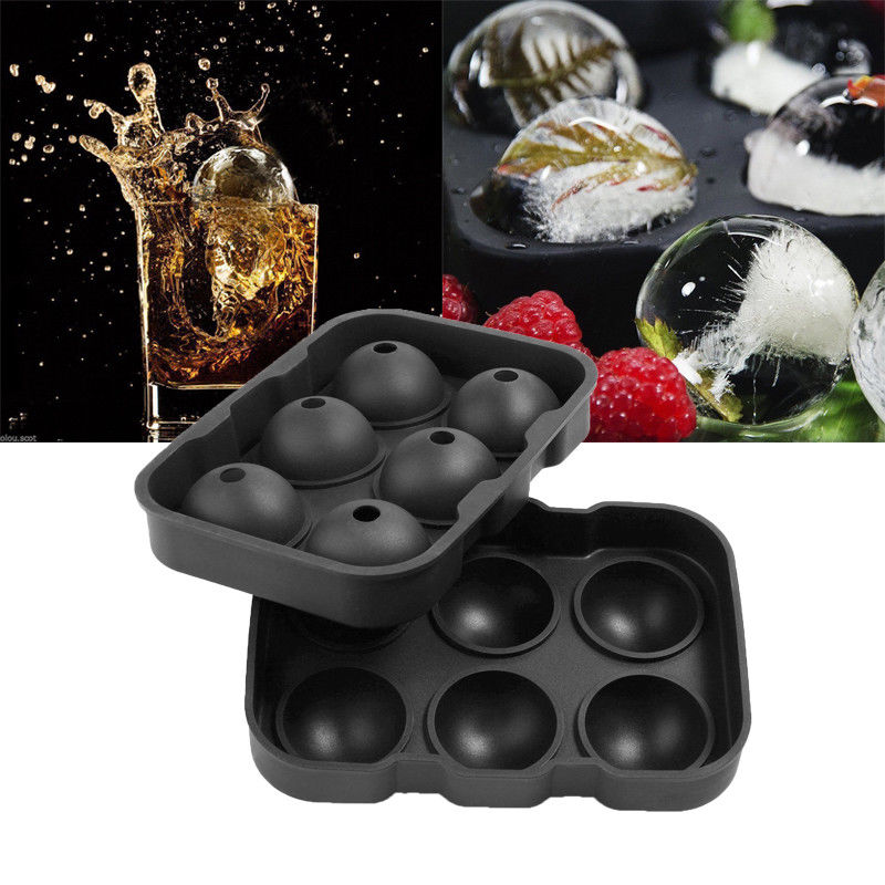 1einstellen 6 Runde Silikon Eiswürfel Schimmel Ball Eiswürfel Ball Hersteller bilden Silikon Eis Kugel bilden Für Party Bar Eis Creme Werkzeuge