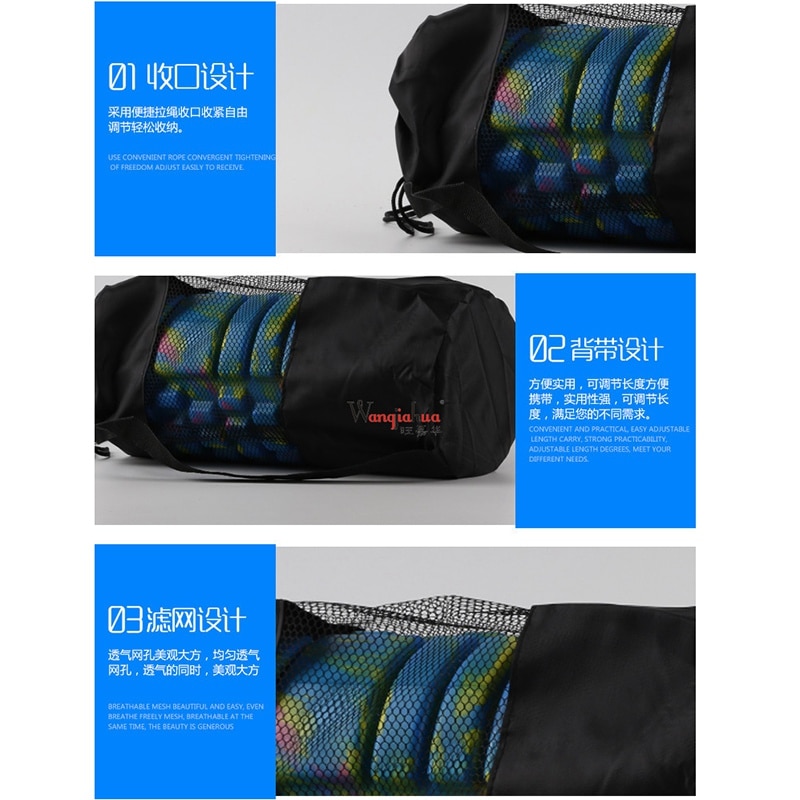 Yoga Gittergewebe Tasche Träger Fitnessstudio Fitness-Werkzeug Für Schaum Rolle Yoga Zubehör Verstellbaren Riemen Kordelzug Taschen