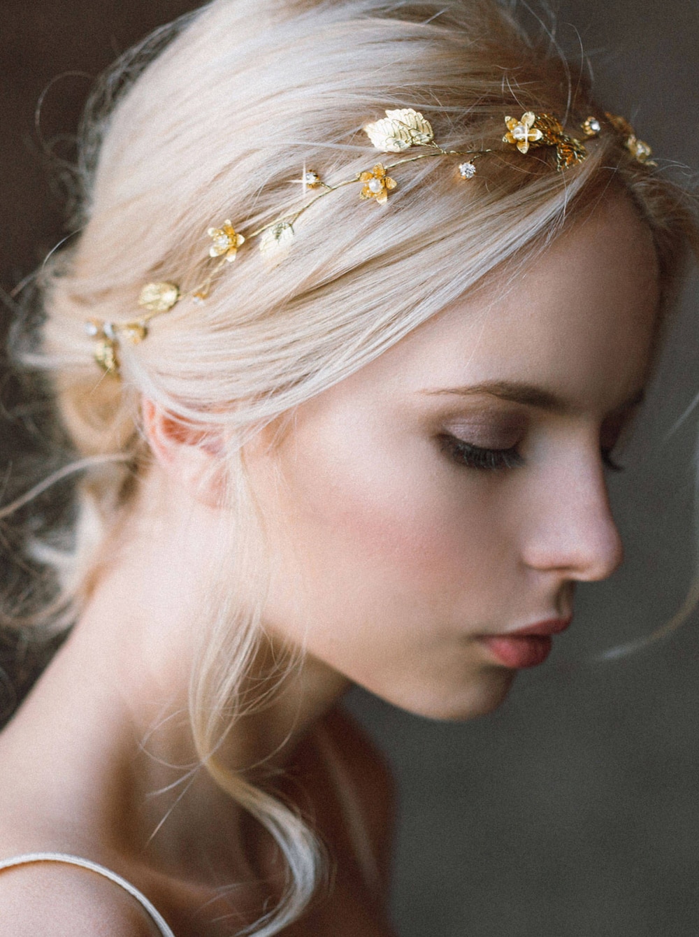 Braut Stirnband Gold Blatt Hochzeit Stirnband Gold Braut Haarteil Gold Hochzeit Kopfschmuck Stirnband rustikalen Hochzeit Haar Zubehör