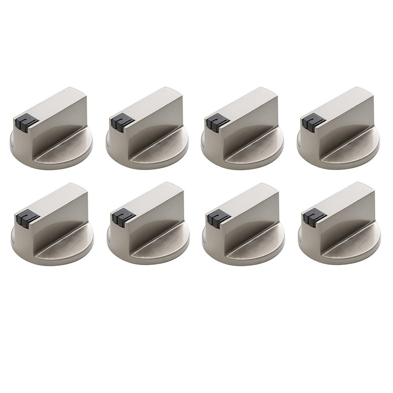Herde Griff, 6mm Zink-legierung Drehknopf Backofen Schalter Universal- Silber Gas Herde Drehknopf, geeignet für Backofen Herde Gasherd