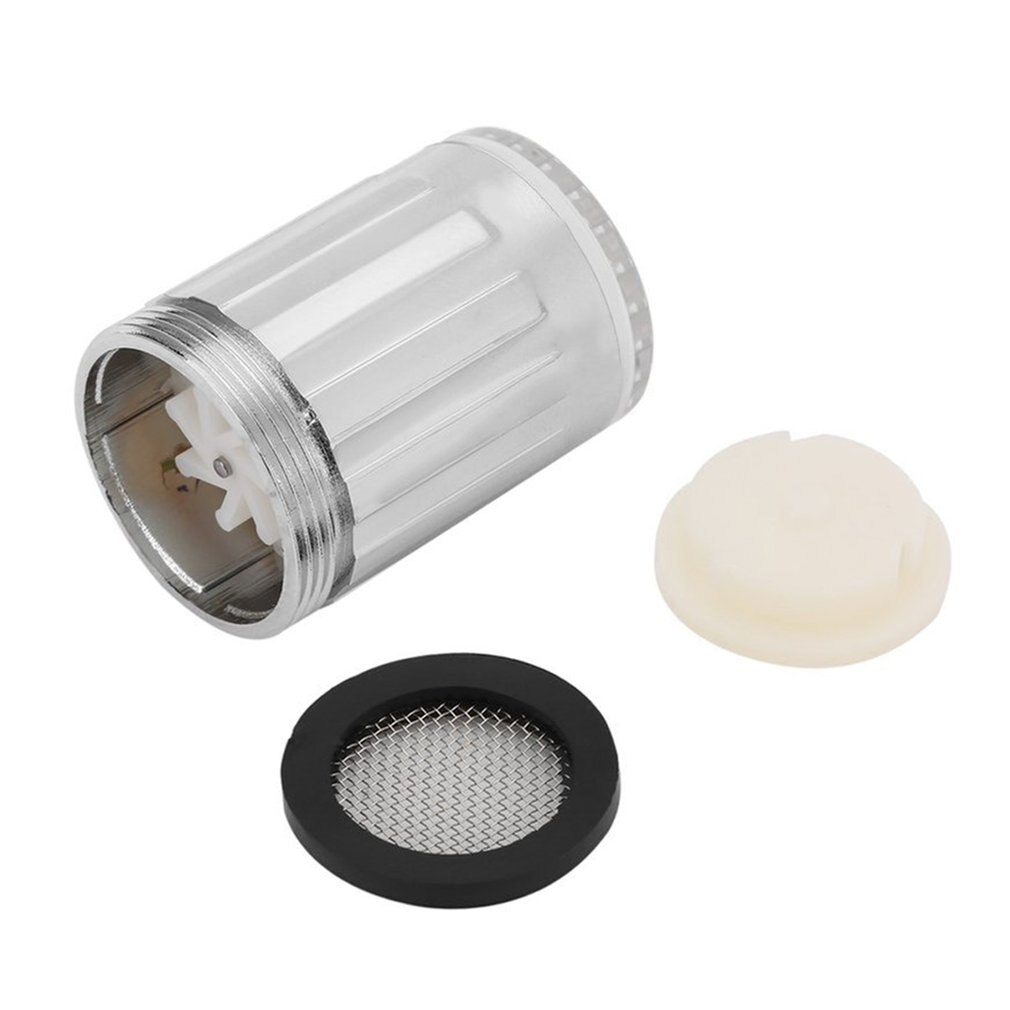 3 farbe LED Licht Ändern Wasserhahn Dusche Wasserhahn Temperatur Sensor Keine Batterie Wasser Wasserhahn glühen Dusche Linke Schraube