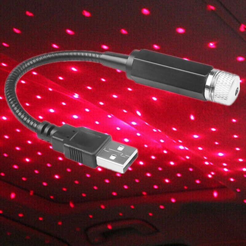 Auto Lampe Auto Innen Lampe Auto Dach Sterne Nachtlicht Projektor Atmosphäbetreffend Galaxis Lampe USB Dekorative Lampe Einstellbare sternenklar Himmel