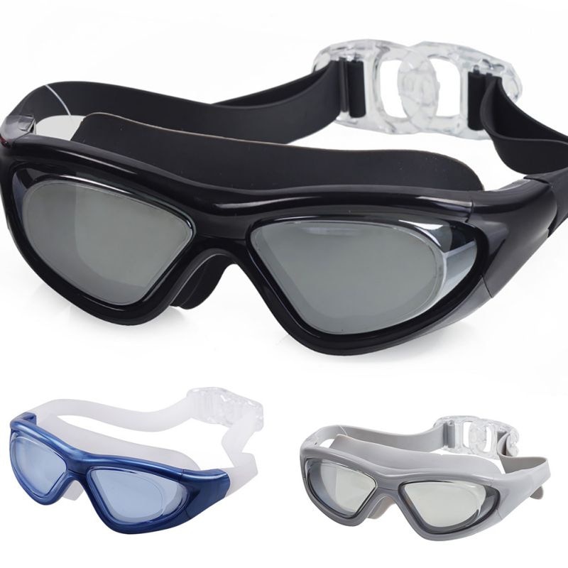 Schwimmen Gläser Wasser Sport Wasserdichte Anti-Nebel Schwimmen Gläser Große Rahmen mit Silikon Ohrstöpsel Brille Brillen