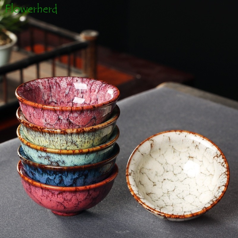 Keramik Tee Schüssel Tasse Ofen Einzigen Tasse Meister Schüssel Tasse Hause Tee Wein Tasse Tee Tasse einstellen Kung Fu Tee tasse Schüssel