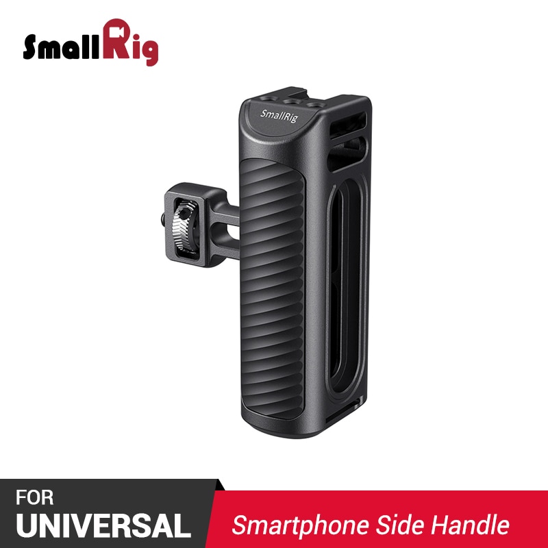 SmallRig Aluminium Seite Griff für Smartphone KäFeige Vlogging Zubehör Anlage w/Kalten Schuh Halterung für Mikrofon DIY Befestigung 2424