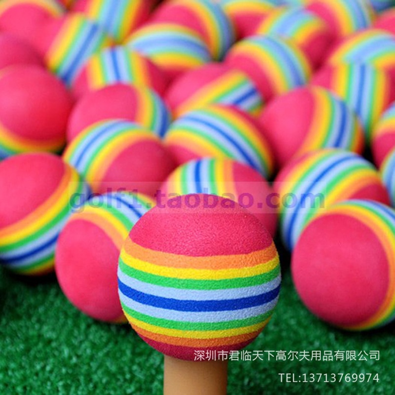 Neue Golf Fünf-Farbe Bunte Ball Regenbogen Ball drinnen Üben Ball Katze Ball EVA Schaum Ball Spielzeug Ball 4-größe