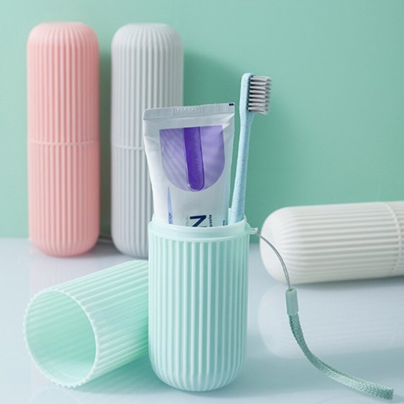 Neue Tragbare Kunststoff Zahnbürste Kasten Wandern Camping Schutz Lagerung fallen Reise Zahnbürste Abdeckung Schlecht Zahnpasta Halfter