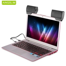 AINGSLIM Tragbare Mini Stereo Lautsprecher USB verdrahtet 3,5mm Jack Lautsprecher für Notizbuch Laptop PC Schreibtisch Tablette Musik-Spieler mit Clip