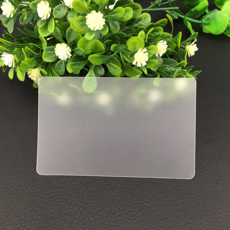 Leere transparente PVC-Karte 85,5mm x 54mm x 0,38mm Größe Anzug für Arten von Visitenkarte druck