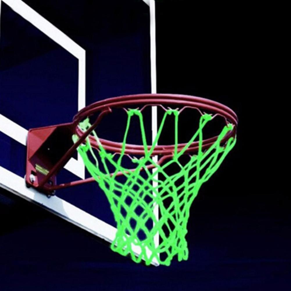 Basketball Netz Gewinde Sport Basketball Band Gittergewebe freundlicher Geflochtene Nylon Glühende Leuchtende Basketball Netz Ausbildung Sport Liefert