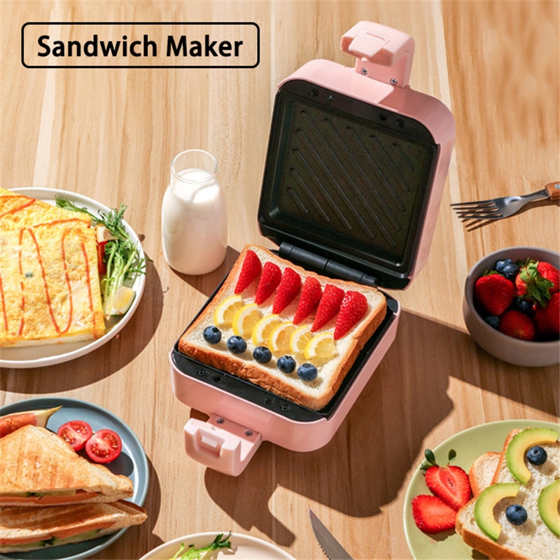 Mini Sandwich Hersteller Frühstück Maschine Toaster Maschine Küche Waffel Hersteller Multifunktionale Heizung Toast Druck Toaster