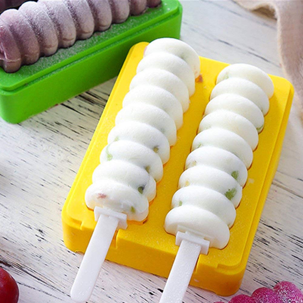 Eis Pop Silikon Popsicle Formen Eis Pop Trägern mit Schutz Deckel, Kreative wiederverwendbar Silikon Eis bilden Foodgrade