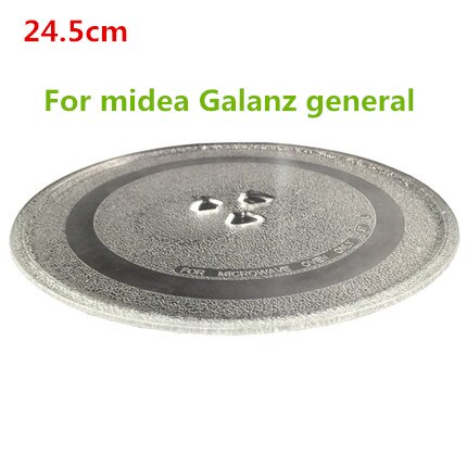 24,5 cm Mikrowelle Glas Platte Y typ abdeckung für eine mikrowelle mikrowelle teile für Galanz Midea usw. rotierend platte
